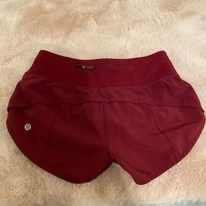 lululemon speed up shorts size 0
